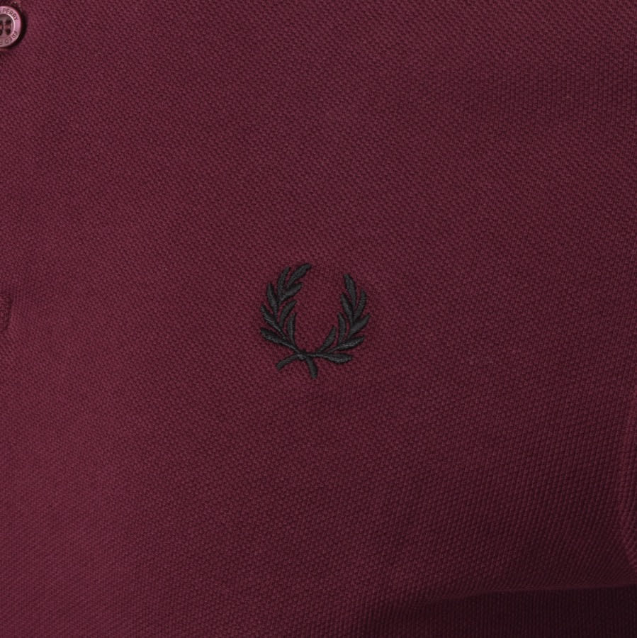 Alternative Image for ProductFred Perry Twin Tipped Long Sleeve Polo Burgundy3